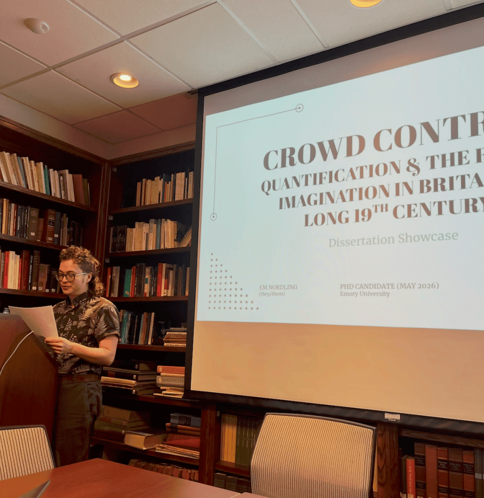 em presenting dissertation in library